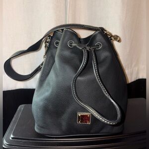 Dooney And Bourke Black Sorrento Drawstring Purse